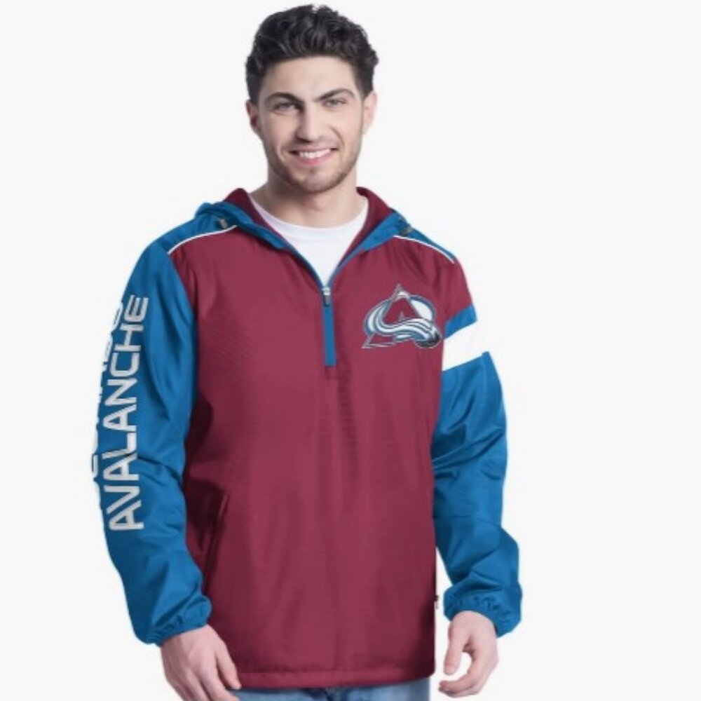 NEW! G-III Sports by Carl Banks Burgundy/Navy Colorado Avalanche Jacket - Large